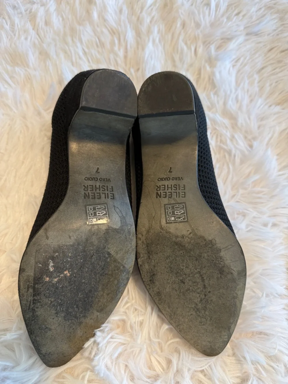 Eileen Fisher Kiss Knit Black Pump Heels 7